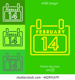 Web line icon. Calendar