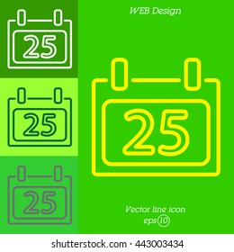 Web line icon. Calendar
