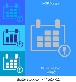 Web line icon. Calendar