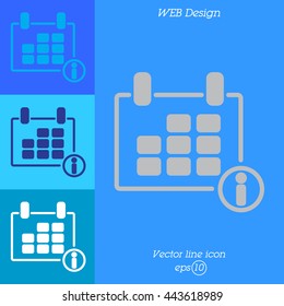 Web line icon. Calendar