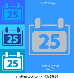 Web line icon. Calendar