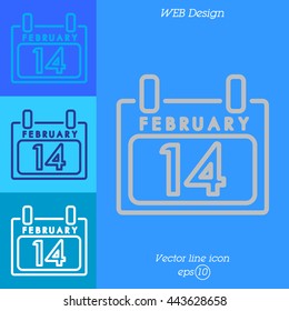 Web line icon. Calendar