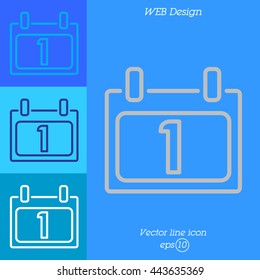 Web line icon. Calendar