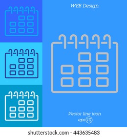 Web line icon. Calendar
