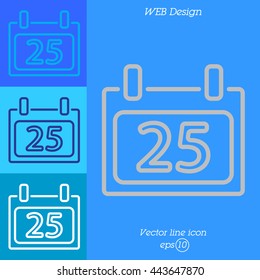 Web line icon. Calendar