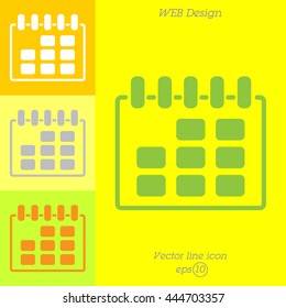 Web line icon. Calendar
