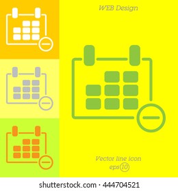 Web line icon. Calendar