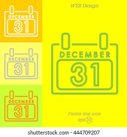 Web line icon. Calendar