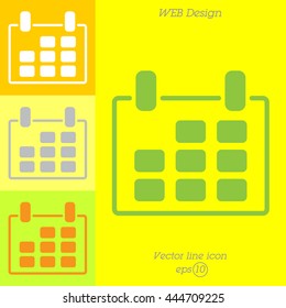 Web line icon. Calendar