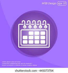 Web line icon. Calendar
