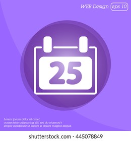Web line icon. Calendar