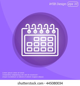 Web line icon. Calendar