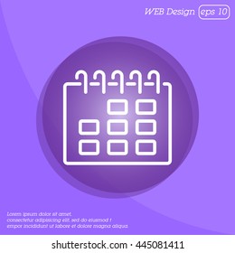 Web line icon. Calendar