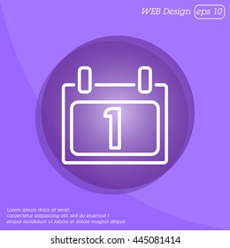 Web line icon. Calendar