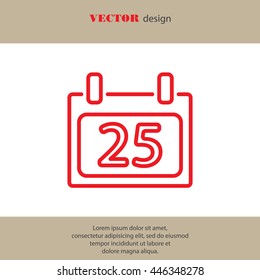 Web line icon. Calendar