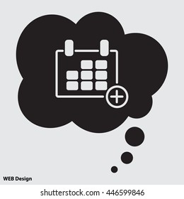 Web line icon. Calendar