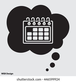Web line icon. Calendar