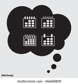 Web line icon. Calendar