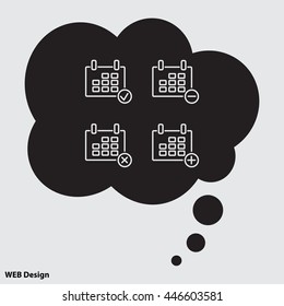 Web line icon. Calendar
