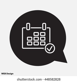 Web line icon. Calendar