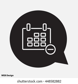 Web line icon. Calendar