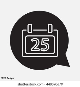 Web line icon. Calendar