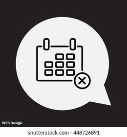 Web line icon. Calendar