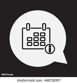 Web line icon. Calendar