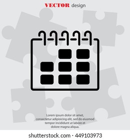 Web line icon. Calendar