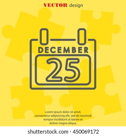 Web line icon. Calendar
