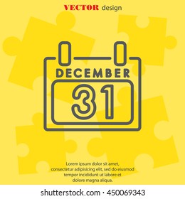 Web line icon. Calendar