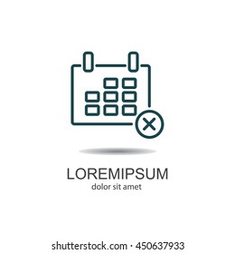 Web line icon. Calendar
