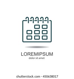 Web line icon. Calendar