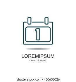 Web line icon. Calendar
