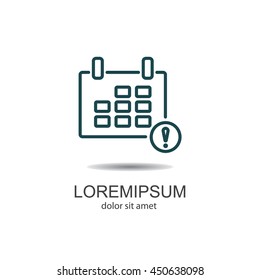 Web line icon. Calendar