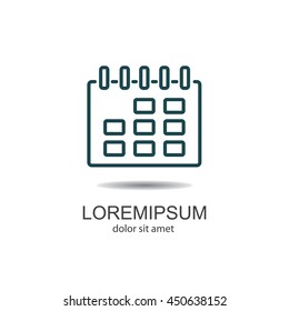 Web line icon. Calendar