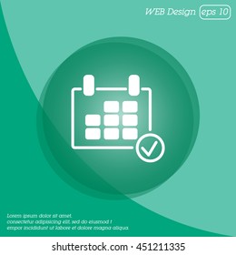 Web line icon. Calendar