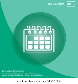 Web line icon. Calendar