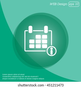 Web line icon. Calendar