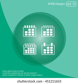 Web line icon. Calendar
