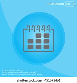 Web line icon. Calendar