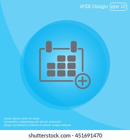 Web line icon. Calendar