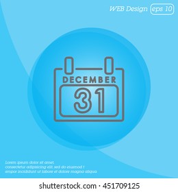 Web line icon. Calendar