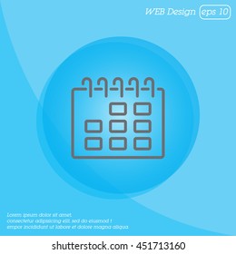 Web line icon. Calendar