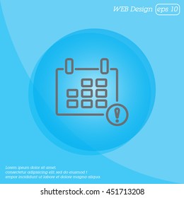 Web line icon. Calendar