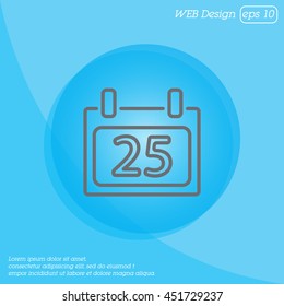 Web line icon. Calendar