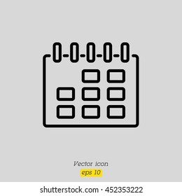 Web line icon. Calendar