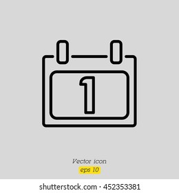 Web line icon. Calendar