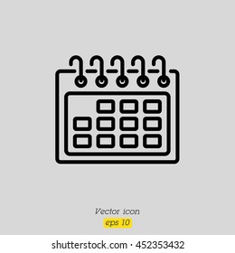 Web line icon. Calendar