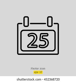 Web line icon. Calendar